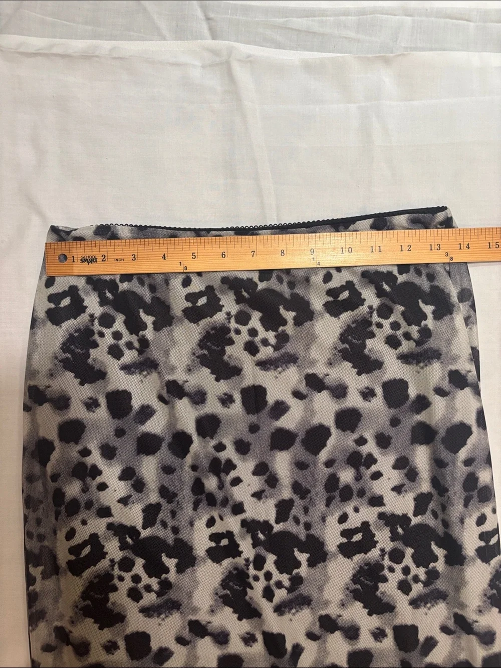 Nous Sommes Labels: Leopard Print Maxi Skirt in Black and Gray